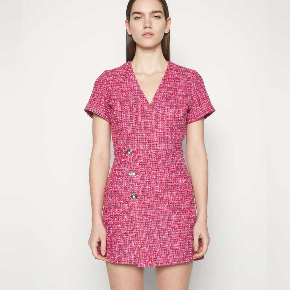 MAJE Tweed Wrap Dress